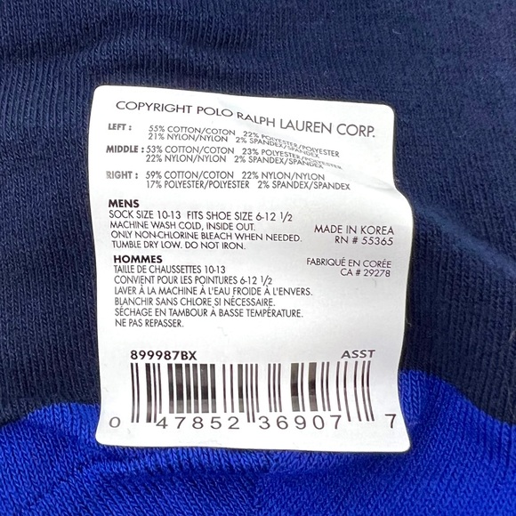 POLO RALPH LAUREN Mens Cortina Bear 3-Pack Socks Gift Set - Picture 12 of 13